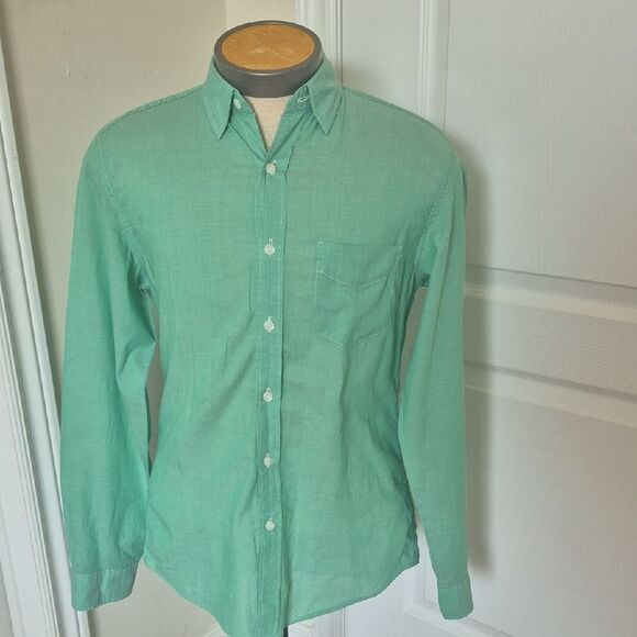 J. Crew Men's Mint Green Casual Button-Down Shirt - Picture 6 of 16
